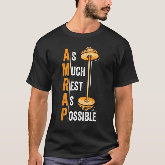 AMRAP As Much Rest As Possible  Workout Tシャツ (正面)