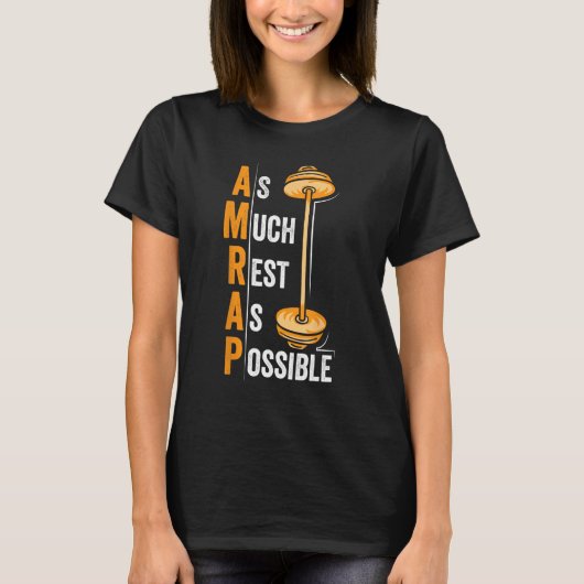 AMRAP As Much Rest As Possible  Workout Tシャツ (正面)