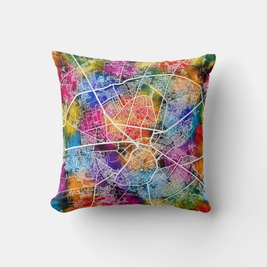 Amritsar Punjab City Map クッション (正面)