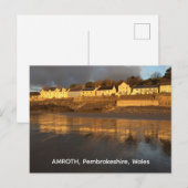 Amroth, Pembrokeshire, Wales Lights on Beach ポストカード (正面/裏面)