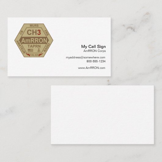 AmRRON隊の名刺 名刺 (正面/裏面)