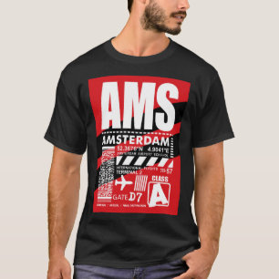 AMSアムステルダムエアポート Tシャツ