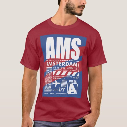 AMSアムステルダムエアポート Tシャツ (正面)