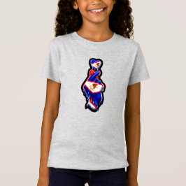 AmSamoa 指ハート ブラックアウト キッズTシャツ Tシャツ