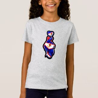 AmSamoa 指ハート ブラックアウト キッズTシャツ Tシャツ