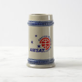 AMSATのロゴビールステイン ビールジョッキ (中央)