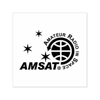 AMSATロゴの自己手書きスタンプ セルフインキングスタンプ