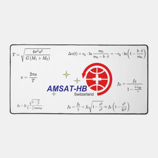 AMSAT-HB デスクマット (正面)