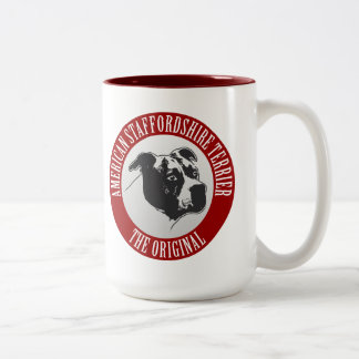 AmStaff BOY 3 red circle / Tasse, Cup ツートーンマグカップ