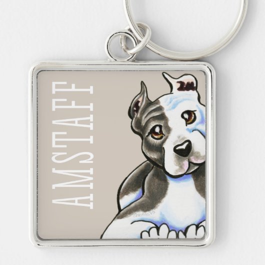 Amstaff Lean Me (Type) キーホルダー (正面)