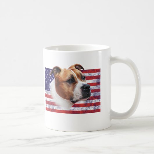 AmStaff USA grunge flag // TASSE CUP コーヒーマグカップ (右)