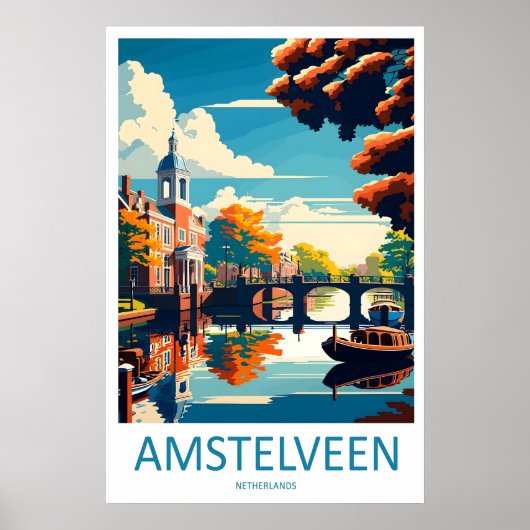 Amstelveen Vintage Travel Poster Ski National Park ポスター (正面)