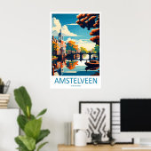 Amstelveen Vintage Travel Poster Ski National Park ポスター (ホームオフィス)