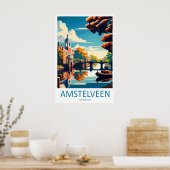Amstelveen Vintage Travel Poster Ski National Park ポスター (キッチン)