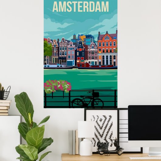 Amsterdam ポスター (ホームオフィス)
