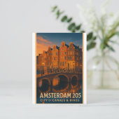 Amsterdam 2025 – City of Canals & Bikes ポストカード (スタンド正面)