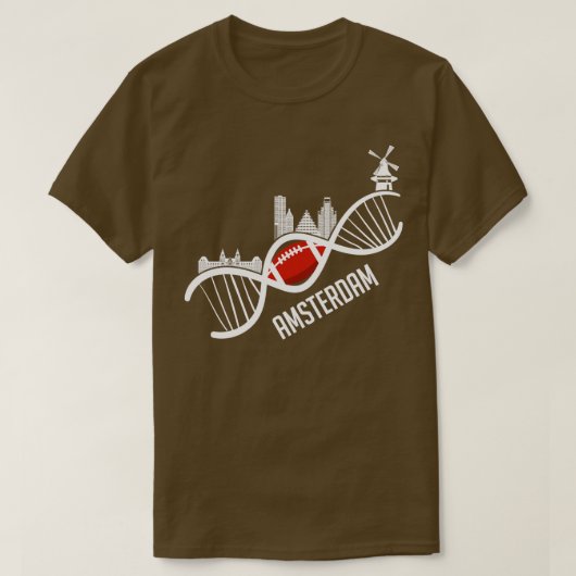Amsterdam American Football Skyline Netherlands  c Tシャツ (デザイン正面)