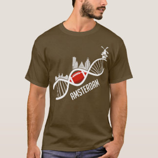 Amsterdam American Football Skyline Netherlands c Tシャツ