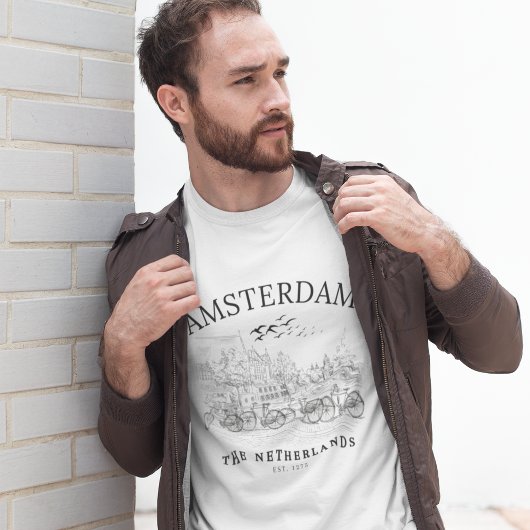 Amsterdam Beautiful Vintage Landscape Tシャツ