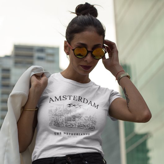 Amsterdam Beautiful Vintage Landscape Tシャツ