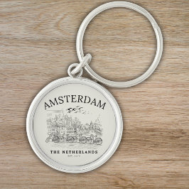 Amsterdam Beautiful Vintage Scene キーホルダー