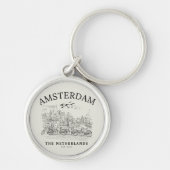 Amsterdam Beautiful Vintage Scene キーホルダー (正面)