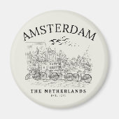 Amsterdam Beautiful Vintage Scene マグネット (正面)
