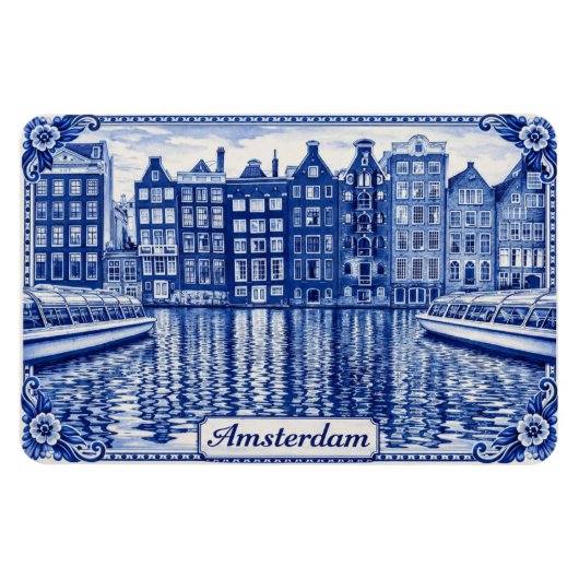 Amsterdam canal houses magnet マグネット (横)
