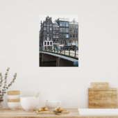 Amsterdam Canal Houses Photo Poster Print ポスター (キッチン)