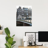 Amsterdam Canal Houses Photo Poster Print ポスター (ホームオフィス)