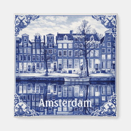 Amsterdam canal houses square magnet マグネット