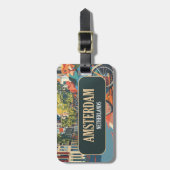 Amsterdam City Decal Luggage Tag ラゲッジタグ (正面縦)
