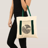 Amsterdam City Map Tote Bag Minimal Travel Design トートバッグ (正面(商品))