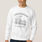 Amsterdam Cute Vintage Landscape スウェットシャツ (正面)