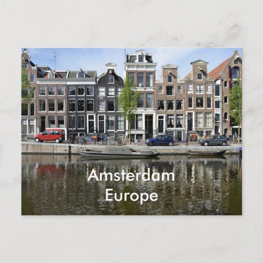 Amsterdam Europe Vintage Travel Tourism Add ポストカード (正面)