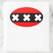 Amsterdam flag 楕円形シール (バッグ)