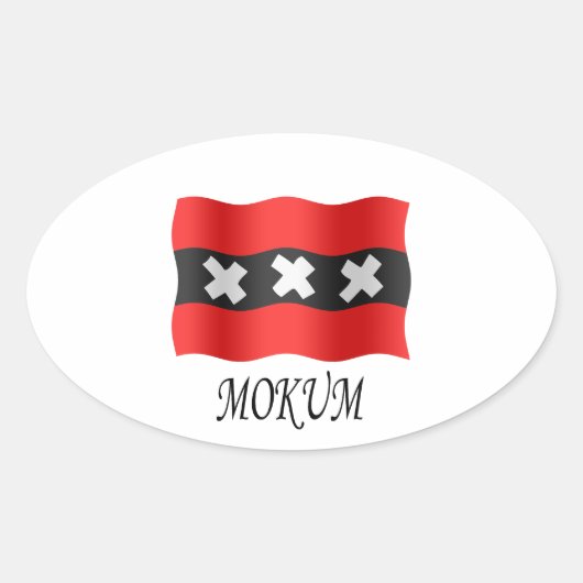 Amsterdam flag + Mokum 楕円形シール (正面)
