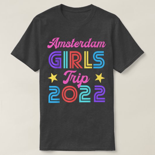 Amsterdam Girls Trip 2022 Matching Hen Night Bache Tシャツ (デザイン正面)