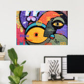 Amsterdam Graffiti ポスター (ホームオフィス)