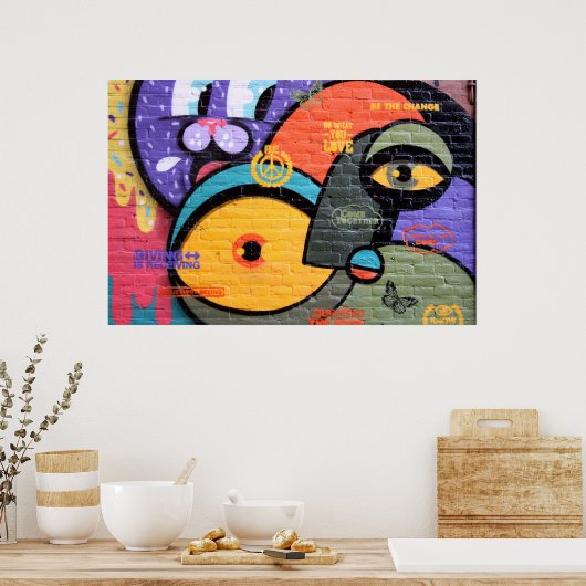 Amsterdam Graffiti ポスター (キッチン)