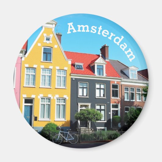 Amsterdam Holland Houses souvenir マグネット (正面)