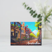 Amsterdam Holland Houses Travel Europe ポストカード (スタンド正面)