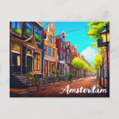 Amsterdam Holland Houses Travel Europe ポストカード (正面)