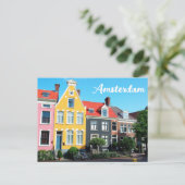 Amsterdam Holland Houses Travel Europe ポストカード (スタンド正面)