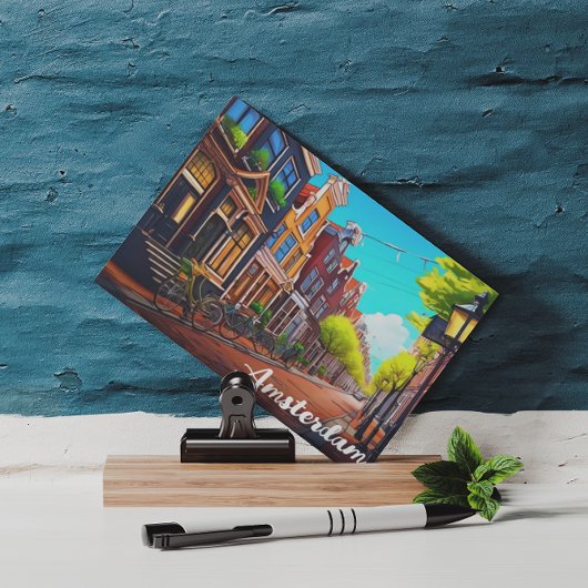 Amsterdam Holland Houses Travel Europe ポストカード