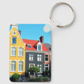 Amsterdam Holland Houses Travel souvenir キーホルダー (裏面)