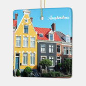 Amsterdam Holland Houses Travel souvenir セラミックオーナメント (左)