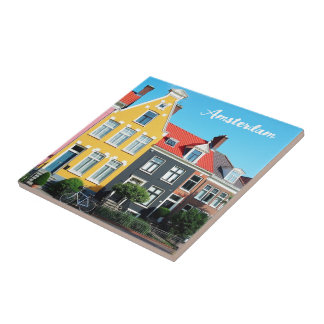 Amsterdam Holland Houses Travel souvenir タイル
