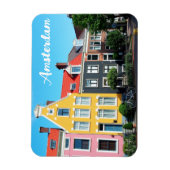 Amsterdam Holland Houses Travel souvenir マグネット (縦)