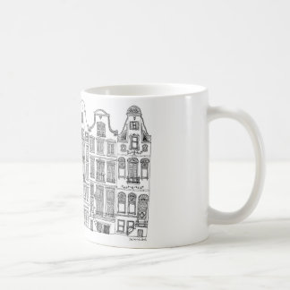 Amsterdam houses on a mug. コーヒーマグカップ